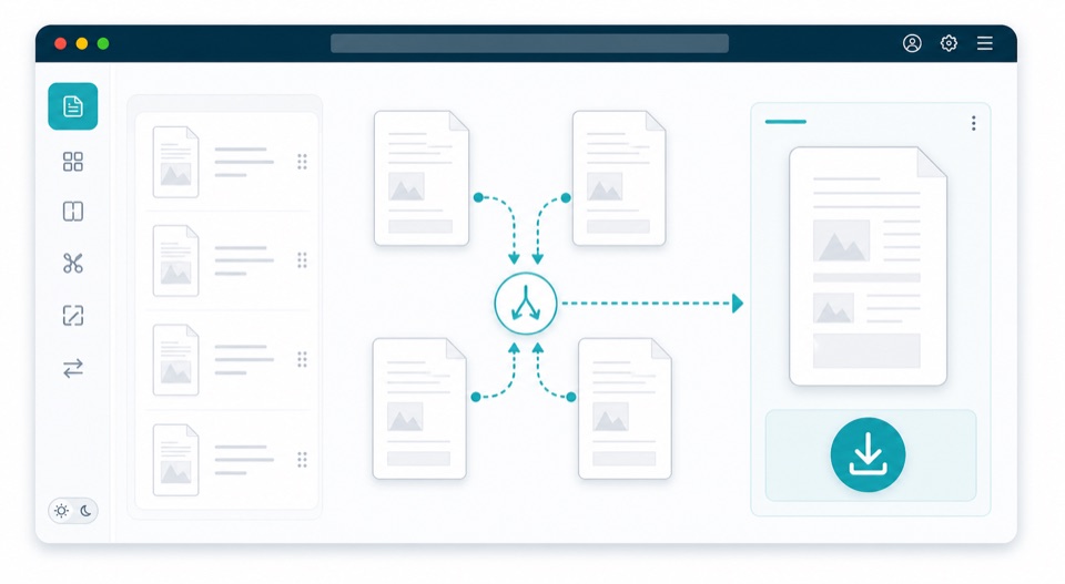 Merge, split, and extract PDF pages without uploading files