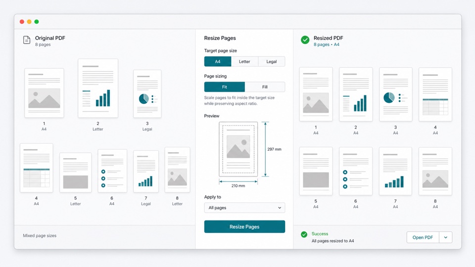 Resize PDF Pages Online Free